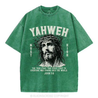 YAHWEH Jesus Christian Washed T-Shirt