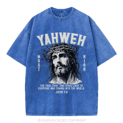 YAHWEH Jesus Christian Washed T-Shirt