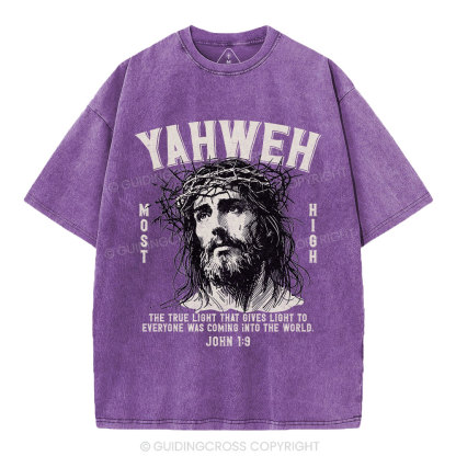 YAHWEH Jesus Christian Washed T-Shirt