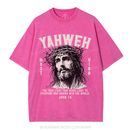 YAHWEH Jesus Christian Washed T-Shirt
