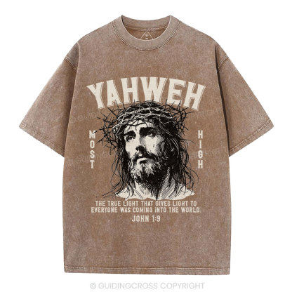 YAHWEH Jesus Christian Washed T-Shirt
