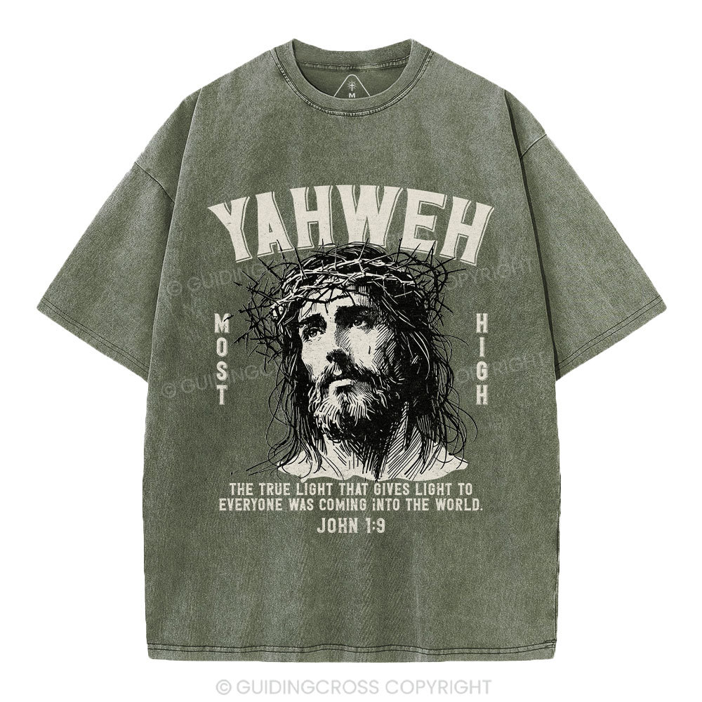 YAHWEH Jesus Christian Washed T-Shirt