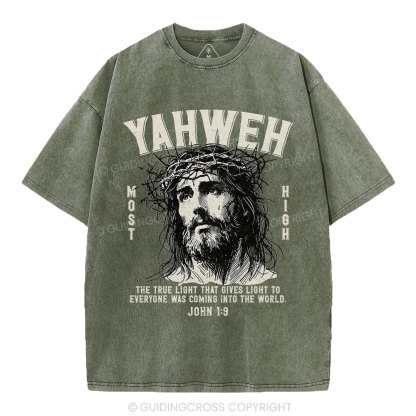YAHWEH Jesus Christian Washed T-Shirt