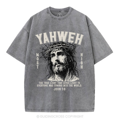 YAHWEH Jesus Christian Washed T-Shirt