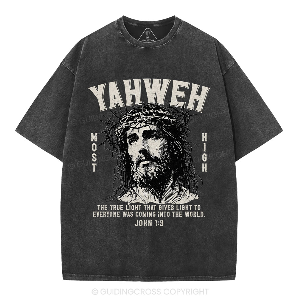 YAHWEH Jesus Christian Washed T-Shirt