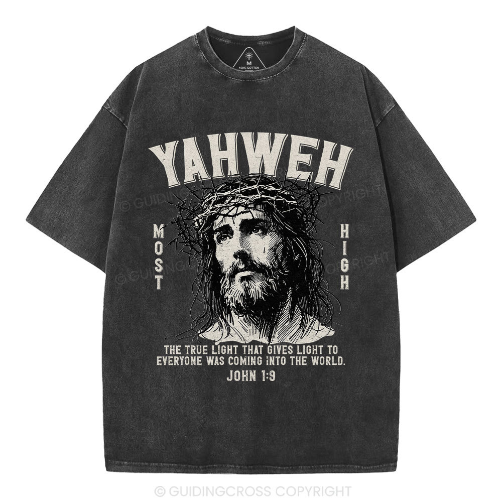 YAHWEH Jesus Christian Washed T-Shirt
