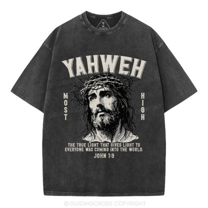 YAHWEH Jesus Christian Washed T-Shirt
