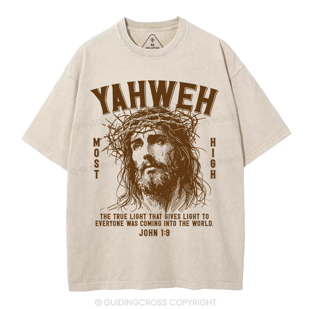 YAHWEH Jesus Christian Washed T-Shirt