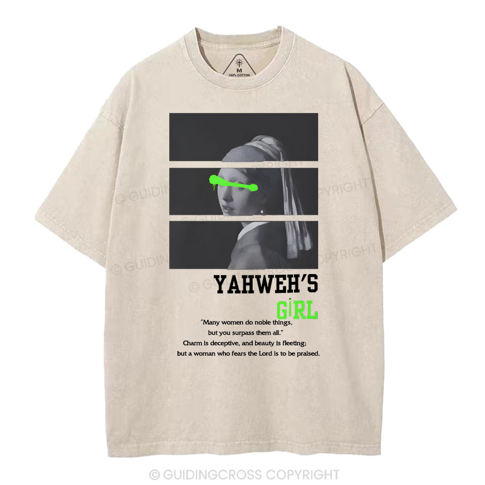 YAHWEH'S Girls Christian Washed T-Shirt