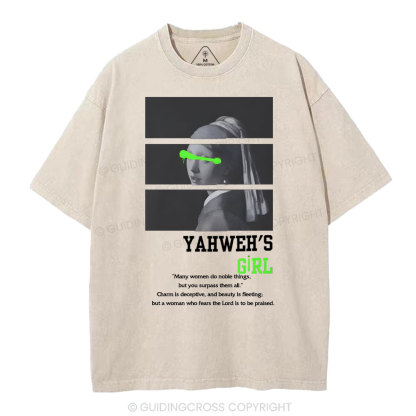 YAHWEH'S Girls Christian Washed T-Shirt