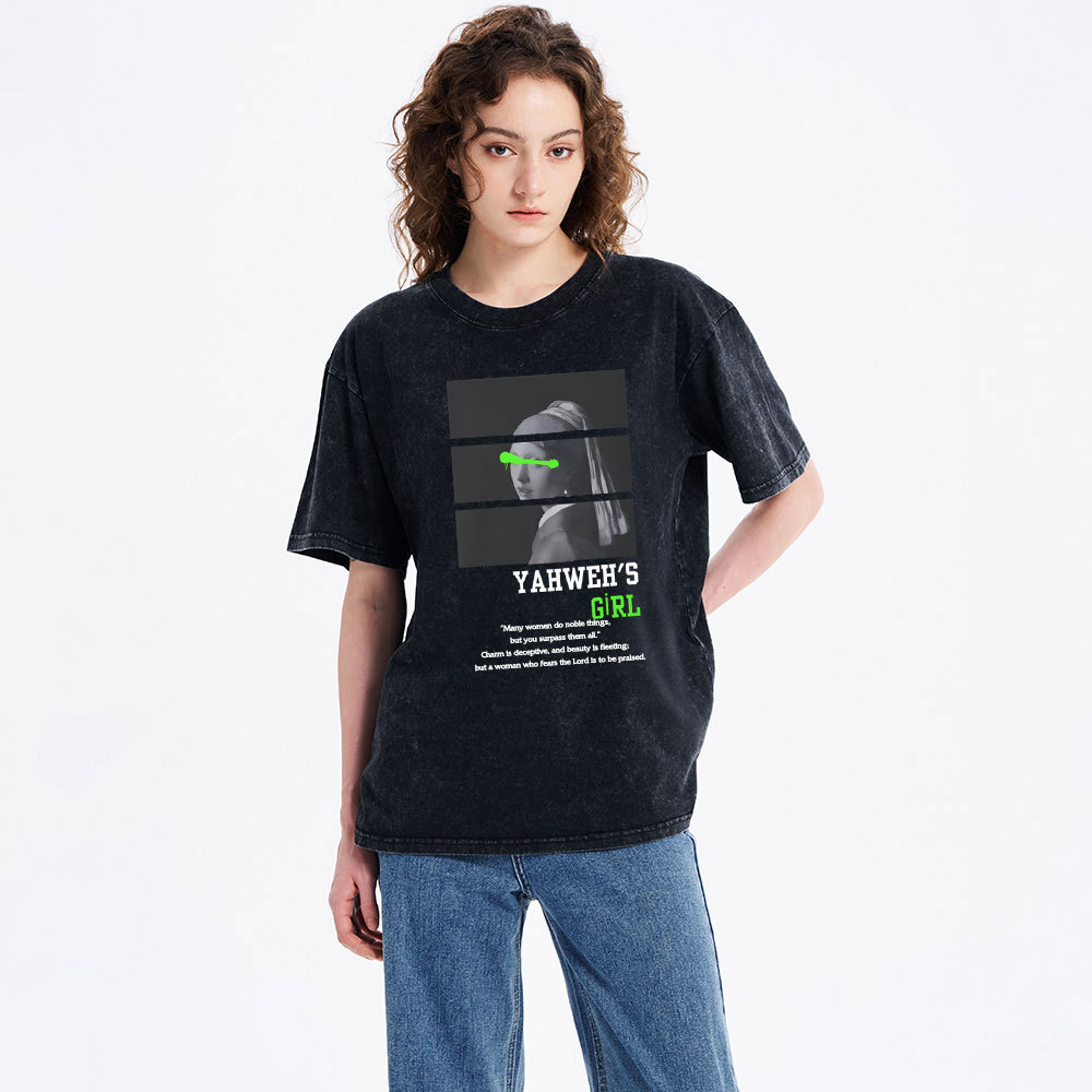 YAHWEH'S Girls Christian Washed T-Shirt
