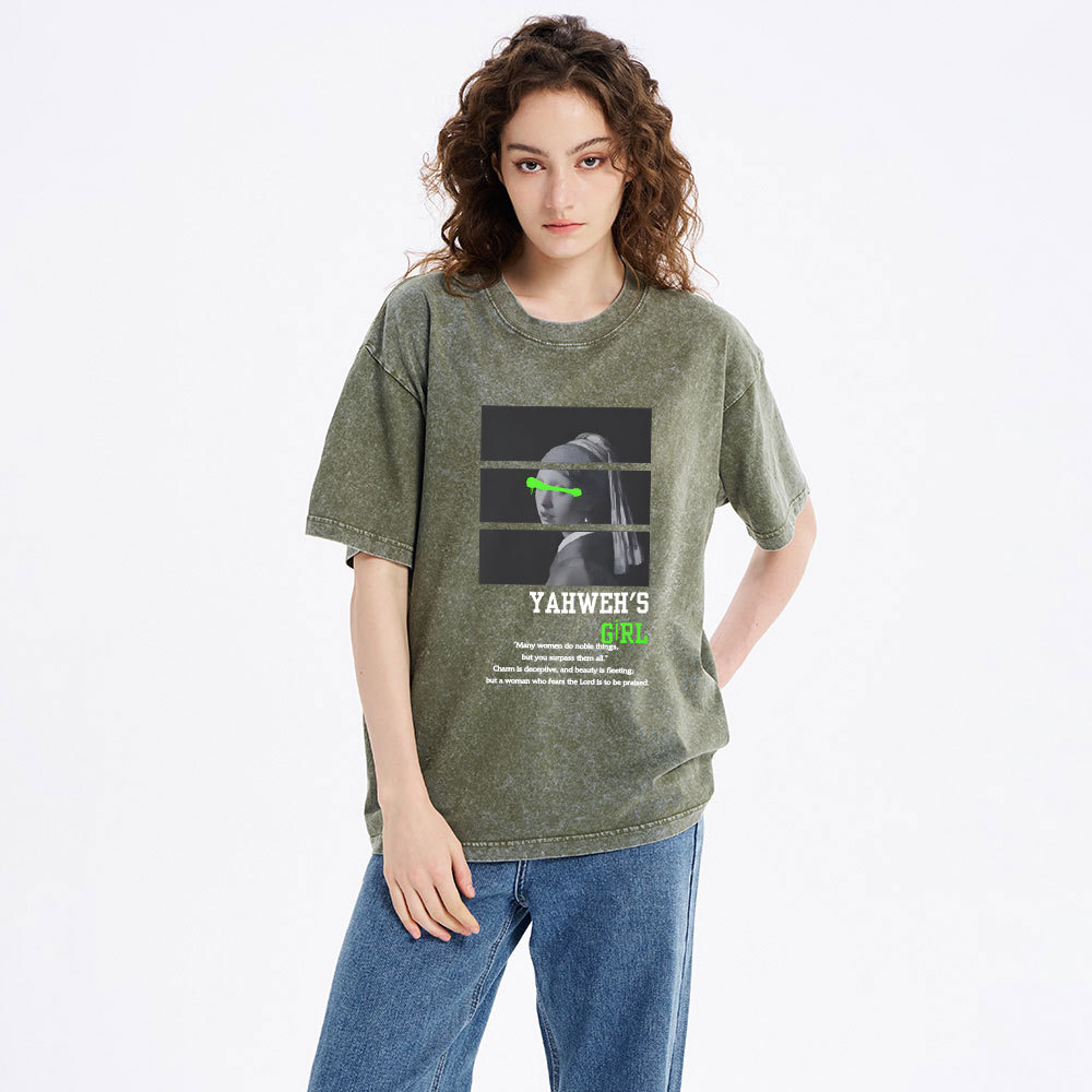 YAHWEH'S Girls Christian Washed T-Shirt