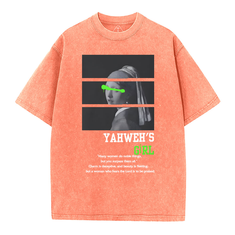 YAHWEH'S Girls Christian Washed T-Shirt