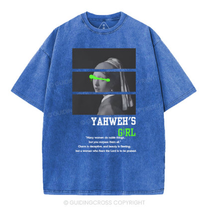 YAHWEH'S Girls Christian Washed T-Shirt