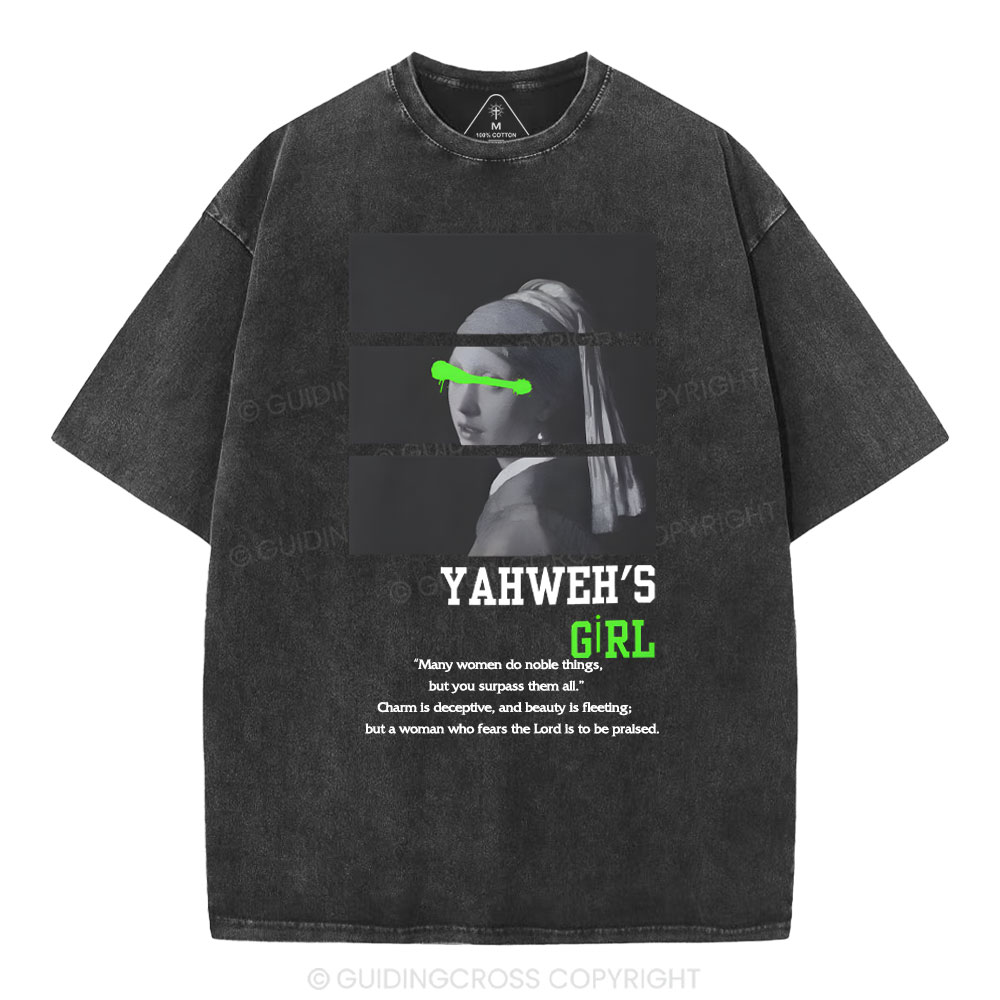YAHWEH'S Girls Christian Washed T-Shirt
