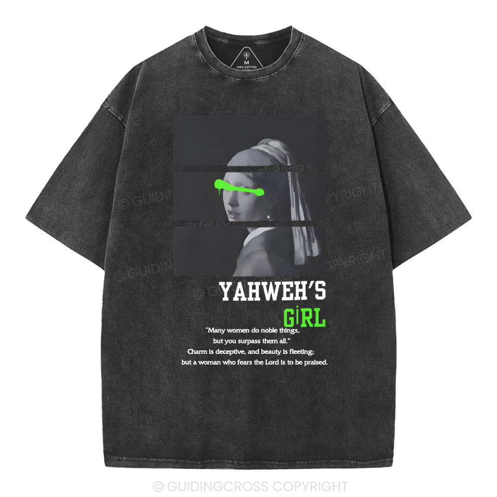 YAHWEH'S Girls Christian Washed T-Shirt