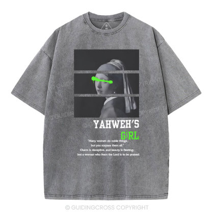 YAHWEH'S Girls Christian Washed T-Shirt