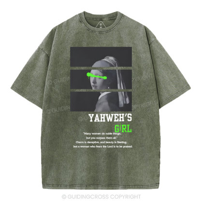 YAHWEH'S Girls Christian Washed T-Shirt