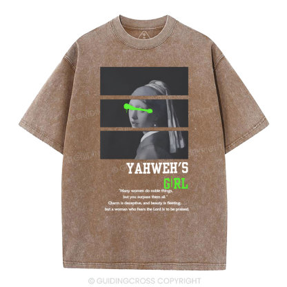 YAHWEH'S Girls Christian Washed T-Shirt