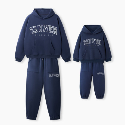 YAHWEH The Great I Am Christian Premium Matching Fleece Hoodie Set