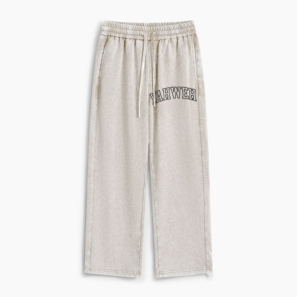 YAHWEH The Great I Am Christian Washed Sweatpants