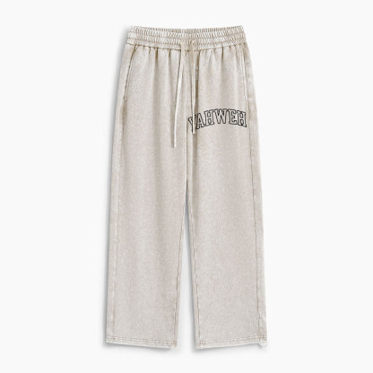 YAHWEH The Great I Am Christian Washed Sweatpants