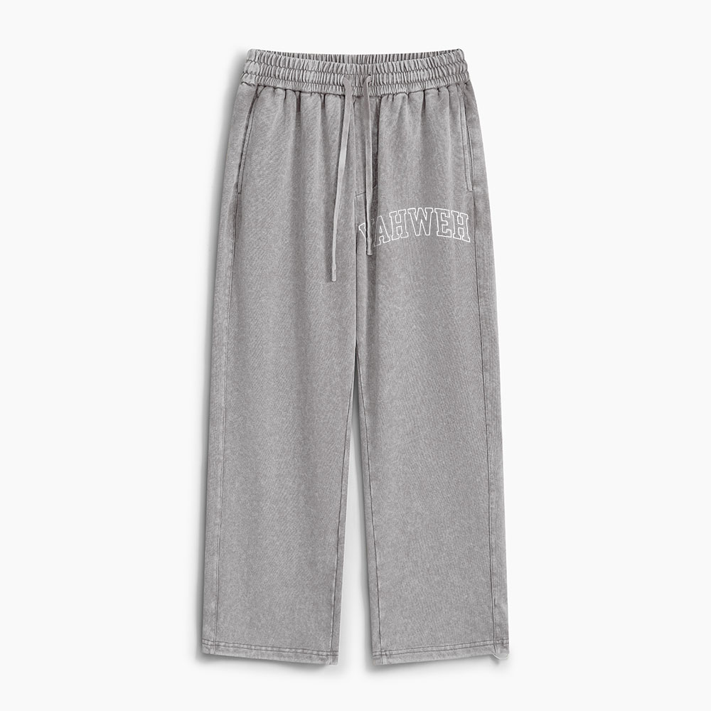 YAHWEH The Great I Am Christian Washed Sweatpants