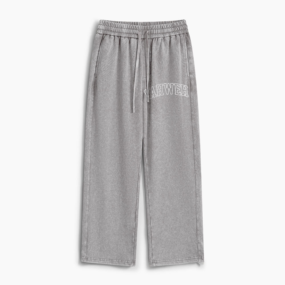 YAHWEH The Great I Am Christian Washed Sweatpants