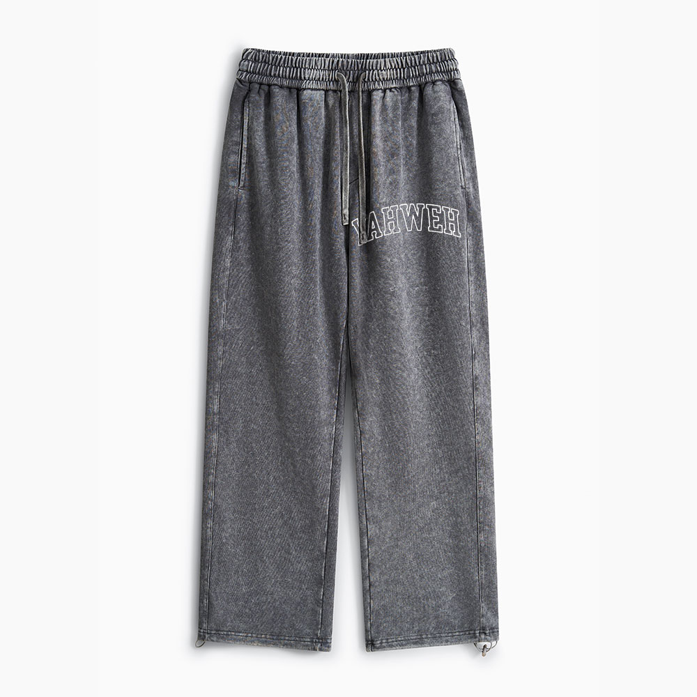 YAHWEH The Great I Am Christian Washed Sweatpants