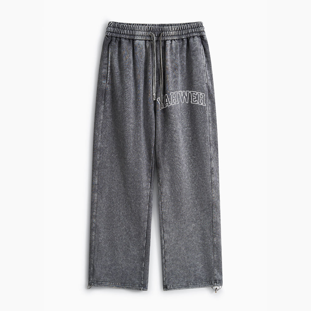 YAHWEH The Great I Am Christian Washed Sweatpants