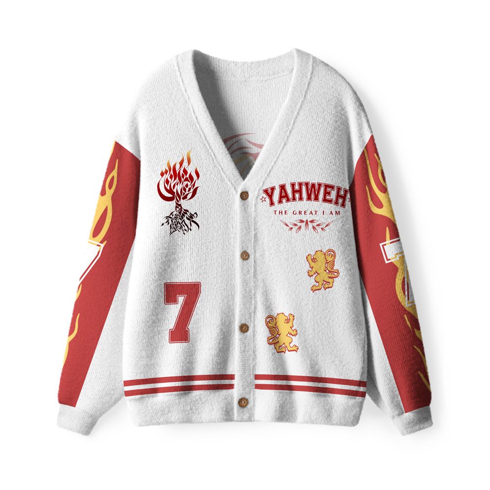 YAHWEH The Great I Am Furry Christian Lightweight Cardigan