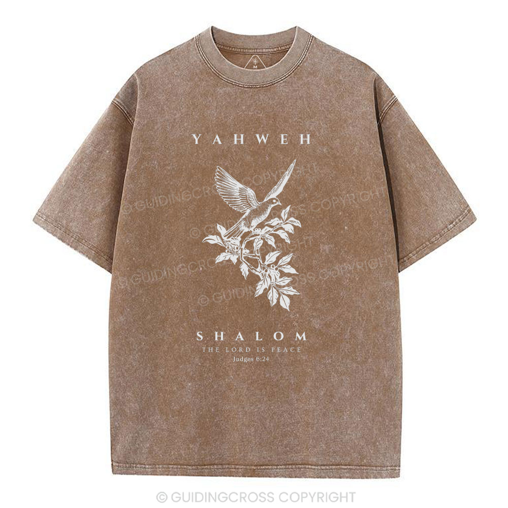 YAHWEH The Lord Is Peace Christian Washed T-Shirt