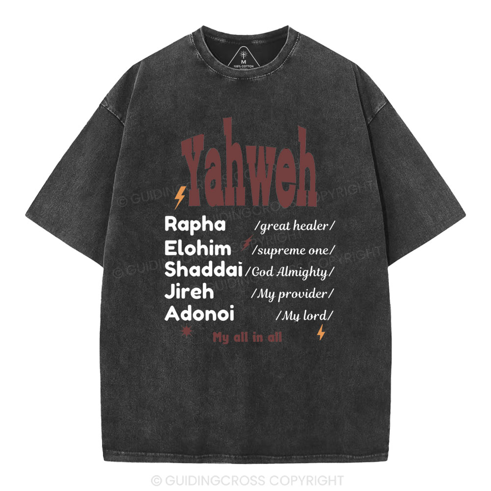 YAHWEH christian Washed T-Shirt