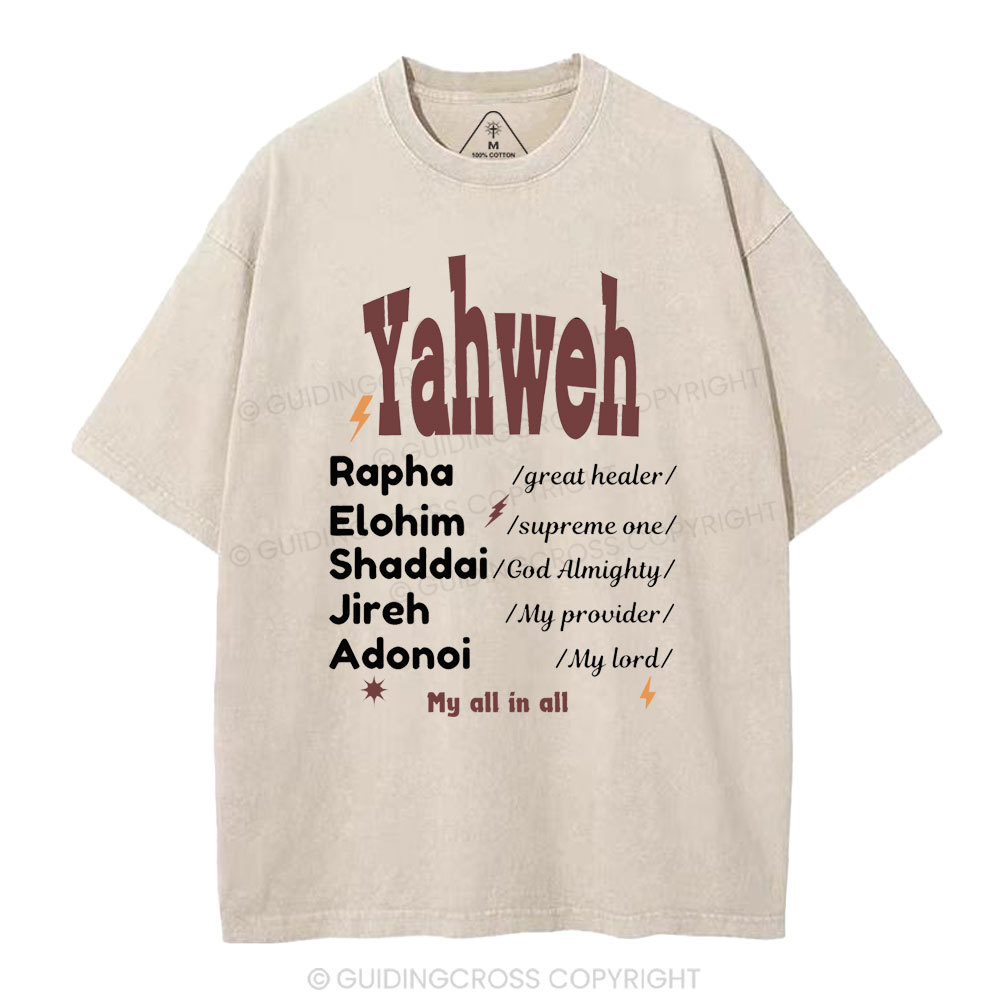 YAHWEH christian Washed T-Shirt