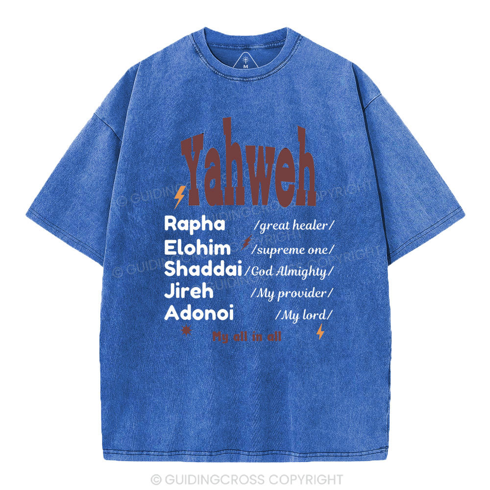 YAHWEH christian Washed T-Shirt