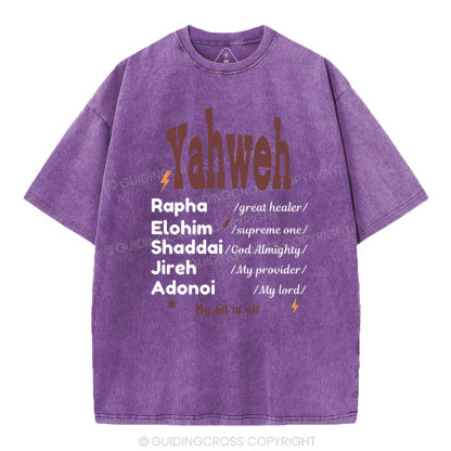 YAHWEH christian Washed T-Shirt