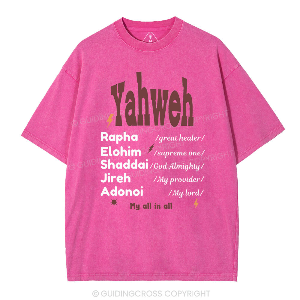 YAHWEH christian Washed T-Shirt