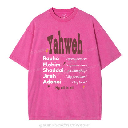 YAHWEH christian Washed T-Shirt