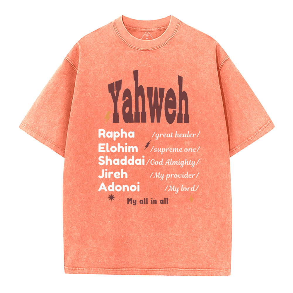 YAHWEH christian Washed T-Shirt