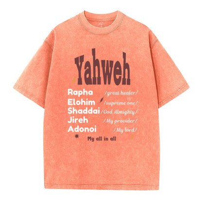 YAHWEH christian Washed T-Shirt