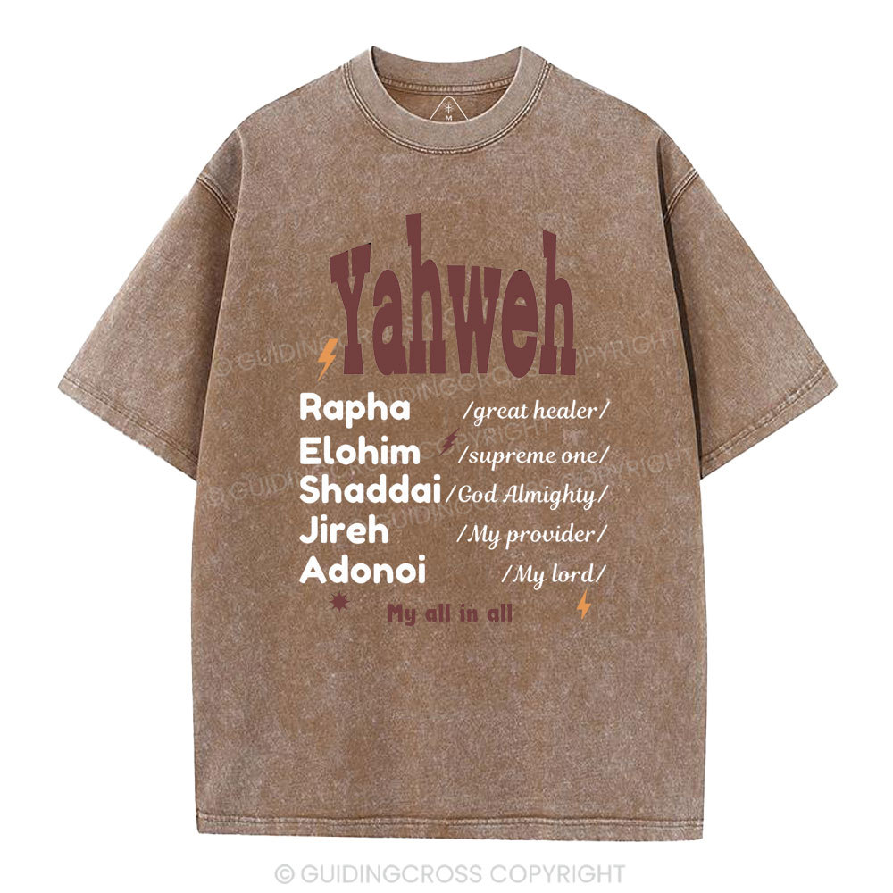 YAHWEH christian Washed T-Shirt