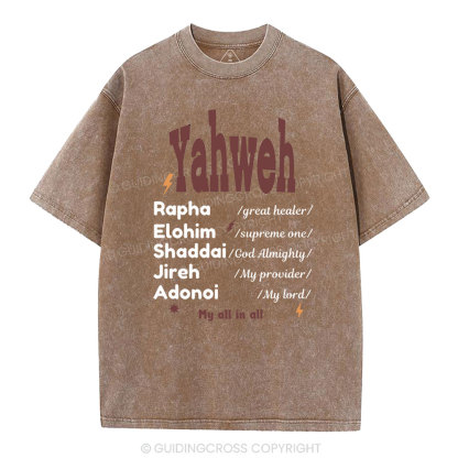 YAHWEH christian Washed T-Shirt