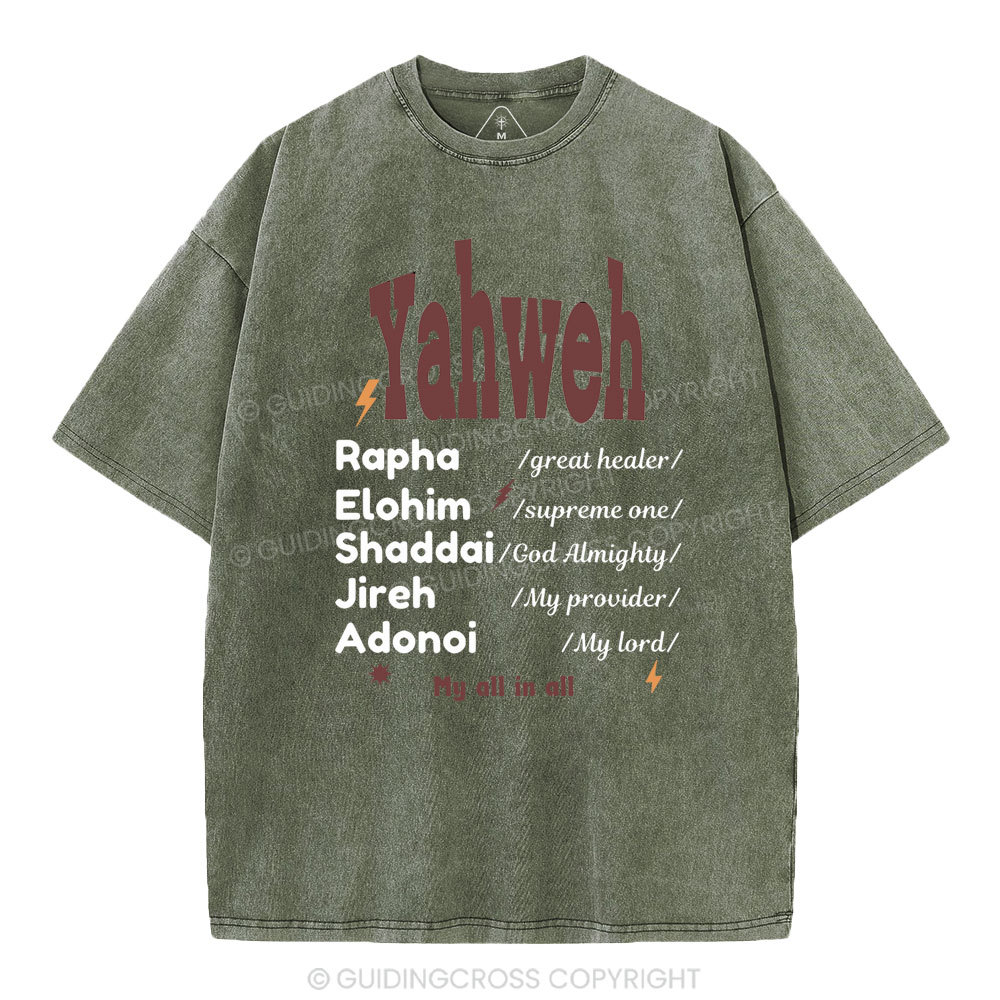 YAHWEH christian Washed T-Shirt