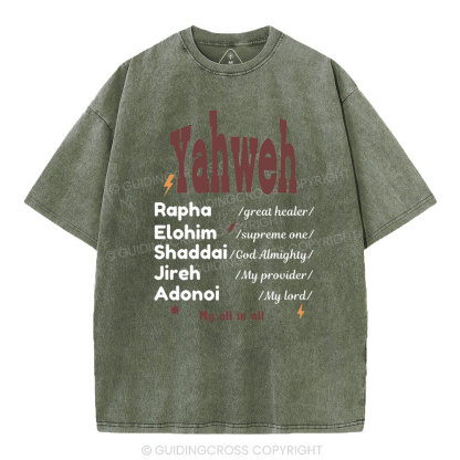 YAHWEH christian Washed T-Shirt