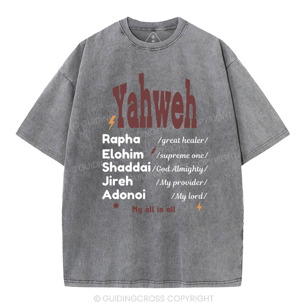 YAHWEH christian Washed T-Shirt