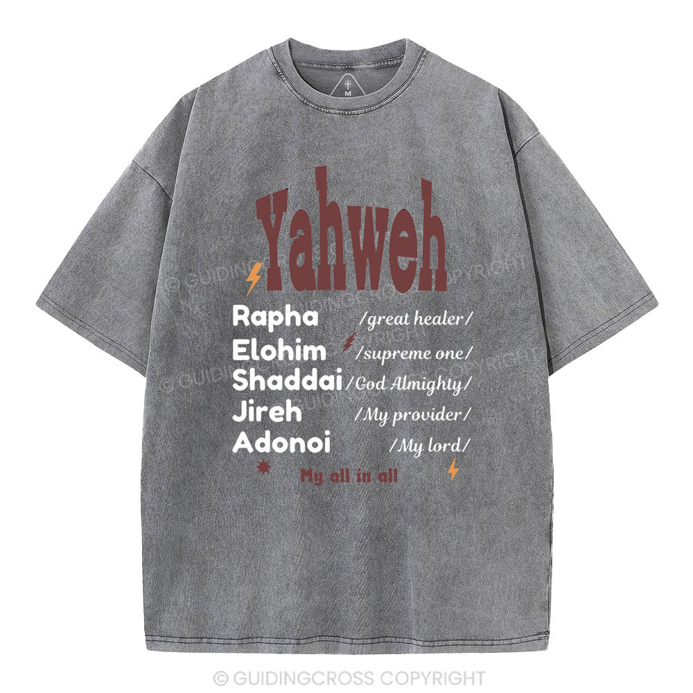 YAHWEH christian Washed T-Shirt