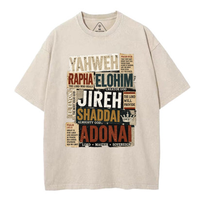 YAHWEH Christian Washed T-Shirt