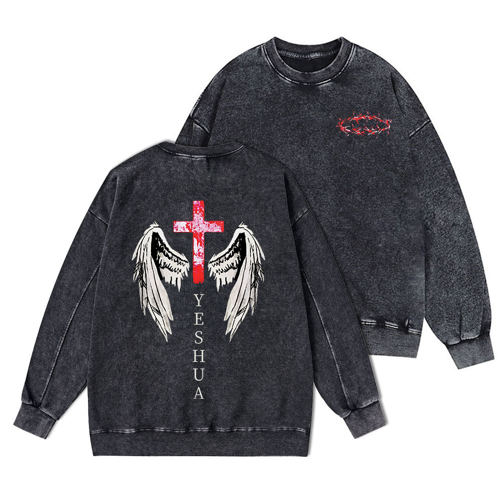 YESHUA Christian Washed Sweatshirt