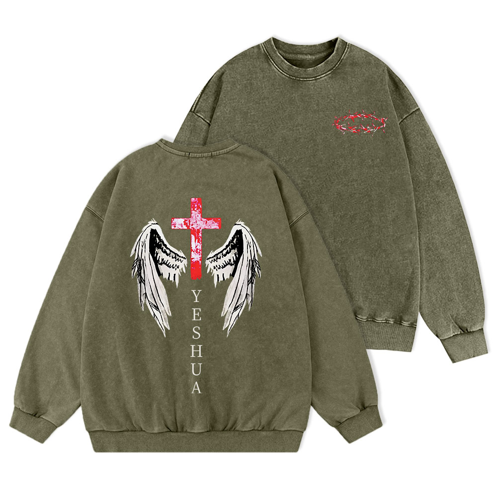 YESHUA Christian Washed Sweatshirt