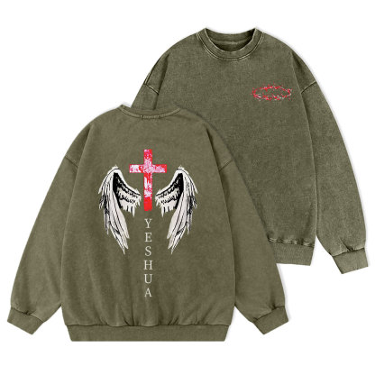 YESHUA Christian Washed Sweatshirt